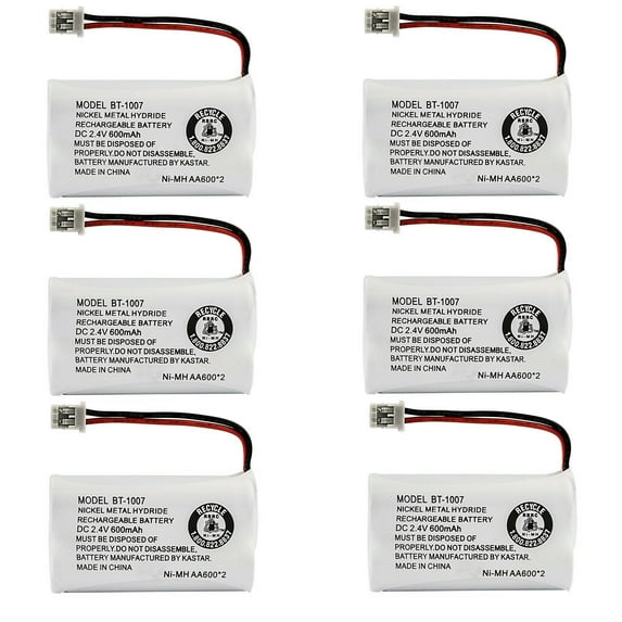 Kastar 6-Pack BT-1007 Battery Replacement for Radio Shack/Tandy 23-9096 43-3533 43-3534 43-3541 43-3542 43-3543, ET-3533 ET-3534 ET-3541 ET-3542 ET-3543 ET-3533 ET-3534 ET-3541 ET-3542 ET-3543 Phone