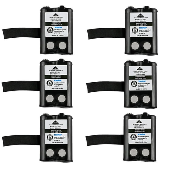Kastar 6-Pack BT-1028 Battery Compatible with Uniden BT-1028 58037235E Battery,Uniden GMR3040-3CK GMR3040-2CK GMR2638-2CK 2-Way Walkie-Talkie
