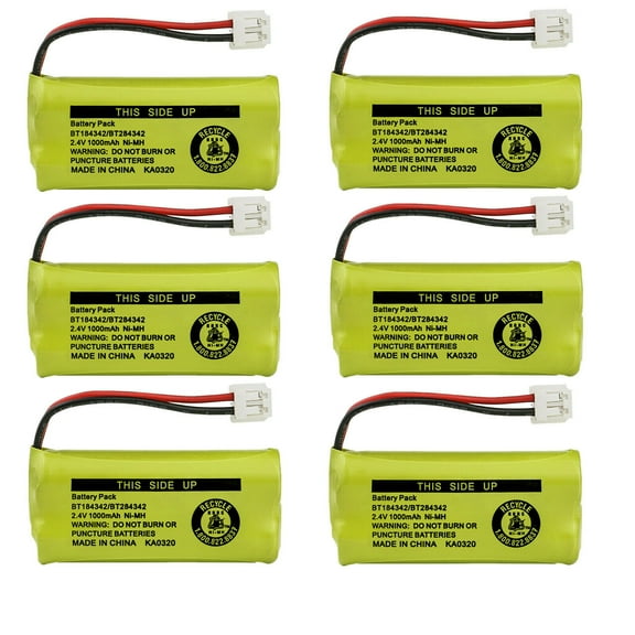 Kastar 6-Pack BT184342 / BT284342 Battery Replacement for Motorola S803 S804 T31 T3101 T3151, Philips SJB2121 SJB-2121 SJB2121/17 SJB-2121/17 SJB2121/37 SJB-2121/37, BT-184342 BT-28433 BT-284342