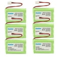 thumbnail image 1 of Kastar 6-Pack 3.6V 1000mAh Ni-MH Battery Replacement for Xact B655, EXG2801, XG2155, XG2200, XG2201, XG2400, XG2404, XG5404, Memorex MSP-PH2400, 1 of 3