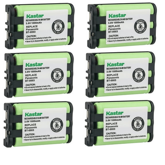 Kastar 6-Pack Battery Replacement for Dantona BATT-BT3, BATTBT3, Empire CPH-510, CPH510, Interstate Batteries ATEL0023, TEL0023, Lenmar CB0BT3, CB-0BT3, Uniden BBTY0545001, BT0003, BT-0003