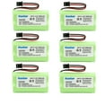 thumbnail image 1 of Kastar 6-Pack Battery Replacement for Lenmar CBC-206, Memorex MPH-6925, Sprint 89340, NABC 721040000, Uniden BT904 BP904 BT1007 BT1015, Panasonic HHR-P506, HHR-P506A, HHR-P506A1B, TYPE 17, 1 of 3