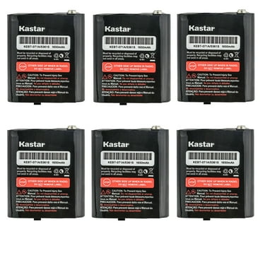 Kastar 6-Pack Battery Replacement for Motorola Two-Way Radio Walkie Talkies KEBT071C KEBT-071-C, KEBT071D KEBT-071-D, KEBT650, MJ270R, MJ27OR, TalkAbout T6500, T6500R, TalkAbout T8500, TalkAbout T9500