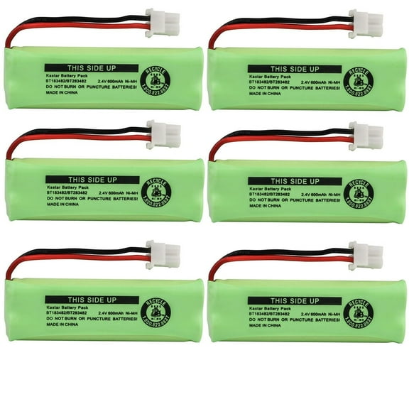 Kastar 6-Pack Battery Replacement for Vtech BT183482, Vtech BT283482, Vtech DECT 6.0 Home Handset Telephone Vtech 89-1348-01, Vtech DS640 DS6401 DS6401-16, Vtech DS6421 DS6421-2 DS6421-26 DS6421-3