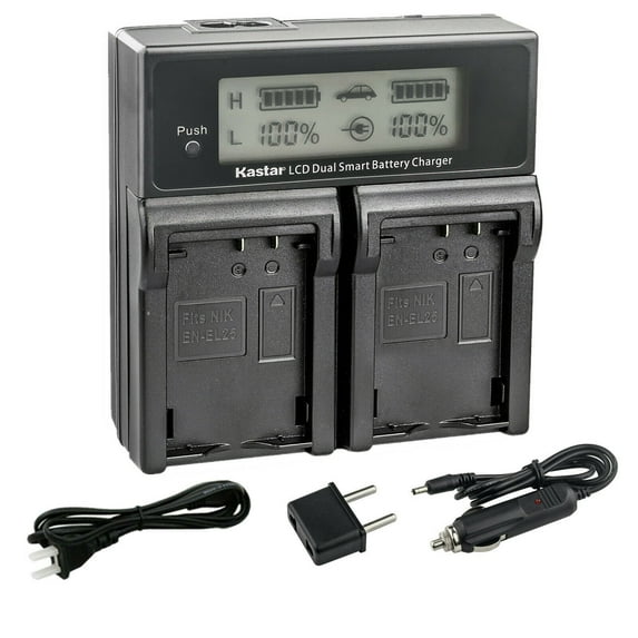 Kastar AC LCD Dual Fast Battery Charger Compatible with Nikon Z30 Creator Ready Z Series Camera, Z 30 Mirrorless Camera