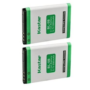 Kastar BL-5B Battery 2-Pack Replacement for ALIGATOR D100, Mustang M31, Topblue V2.0 blu, Maxcom MM131, BLU Bar Q, SVP CyberSnap-LS CyberSnap-901 HDDV-1500 DC-12V DC-12V-2 DC-12VX