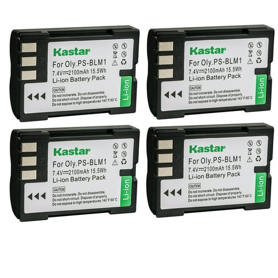 Kastar BLM1 Battery 4-Pack Replacement for Olympus EVOLT E-500 E500, EVOLT E-510 E510, C-5060, C-5060 wide, Camedia C-5060 Wide Zoom, C-7070, C-8080 Camera