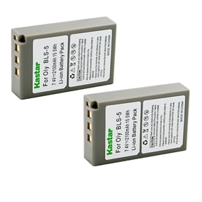 Kastar BLS5 Battery 2-Pack Replacement for Olympus E-PL6, E-PL7, E-PL8, E-PL10, E-PM1, E-PM2, Stylus 1, Stylus 1s, OM-D E-M10, OM-D E-M10 Mark II, OM-D E-M10 Mark III, OM-D E-M10 Mark IV Camera