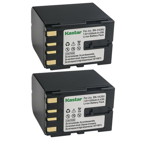 Kastar BN-V428 Battery 2-Pack Replacement for JVC GR-D32US, GR-D33, GR-D33US, GR-D34, GR-D34US, GR-D40, GR-D43, GR-D47, GR-D50, GR-D51, GR-D53, GR-D54, GR-D60, GR-D61, GR-D63, GR-D65 Camera