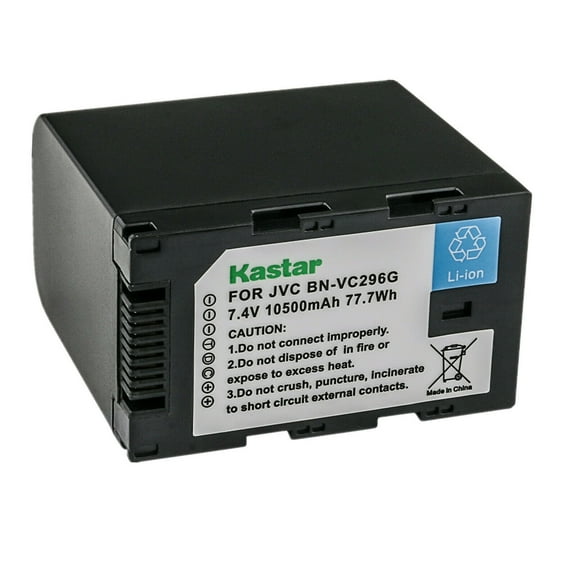 Kastar BN-VC296G 1-Pack 7.4V 10500mAh Battery Replacement for JVC GY-HC500 GY-HC500E, GY-HC500U GY-HC500UN, GY-HC500SPC GY-HC500SPCN, GY-HC550 GY-HC550E GY-HC550UN Connected Cam 4K Handheld Camcorder