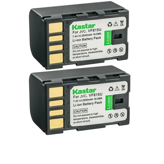 Kastar BN-VF815 Battery 2-Pack Replacement for JVC GZ-HD300AUS GZ-HD300B GZ-HD300BEK GZ-HD300BUS GZ-HD300R GZ-HD300REK GZ-HD300RUS GZ-HD310 GZ-HD320 GZ-HD320AC GZ-HD320BUS GY-HM70 Camera