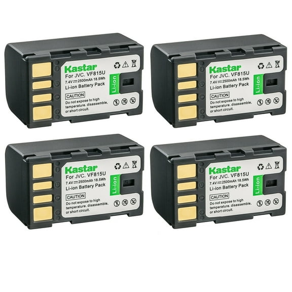 Kastar BN-VF815 Battery 4-Pack Replacement for JVC GY-HM100 GY-HM100U GY-HM150 GY-HM170U GY-HM180 GY-HM360 GR-D720 GR-D720EK GR-D720EX GR-D720US GR-D721 GR-D721EX GR-D725 GR-D725EK Camera