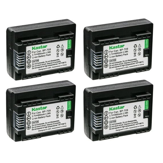 Kastar BP-709 Battery 4-Pack Replacement for Canon VIXIA HF R60 HFR60, VIXIA HF R62 HFR62, VIXIA HF R70 HFR70, VIXIA HF R72 HFR72, VIXIA HF R80 HFR80, VIXIA HF R82 HFR82, VIXIA HF R300 HFR300 Camera