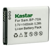 Kastar BP-70A Battery 1-Pack Replacement for Samsung ES75, ES78, ES80, ES81, ES90, ES91, ES95, ES96, ES99, MV800, PL100, PL101, PL120, PL121, PL170, PL171, PL20, PL200, PL201, PL21, PL80, PL81 Camera