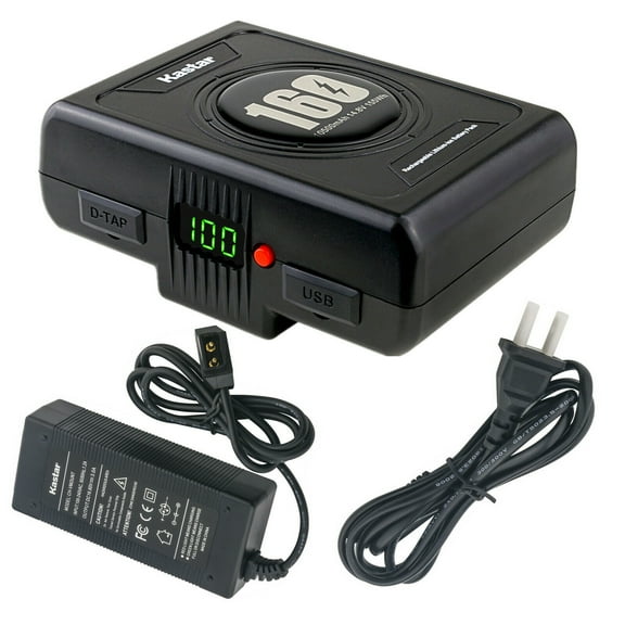 Kastar BP-C160 Gold Mount Battery + D-Tap Charger Replacement for Blackmagic Design URSA Mini Pro 4.6K Digital Cinema Camera, Blackmagic Design URSA Mini 4K Digital Cinema Camera