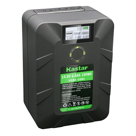 Kastar BP-Y100W V-Mount Battery Replacement for Blackmagic Design URSA Mini Pro 4.6K G2 Digital Cinema Camera, URSA Mini Pro 4.6K Digital Cinema Camera, URSA Mini 4K Digital Cinema Camera