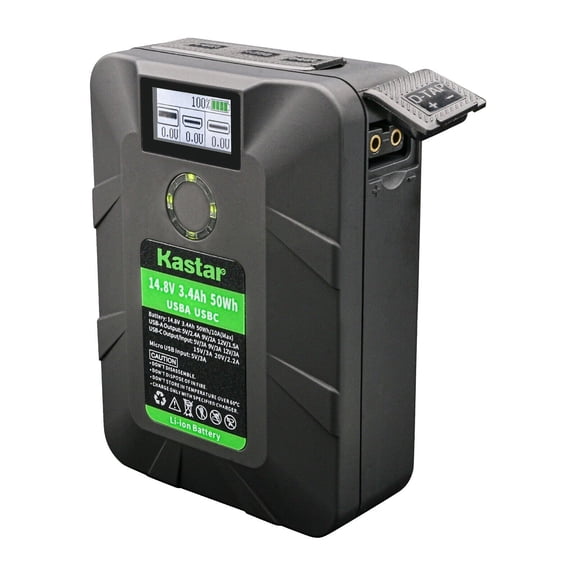 Kastar BP-Y50W V-Mount Battery Compatible with Blackmagic Design URSA Mini 4.6K Camera, URSA 4K V1 Digital Cinema Camera, URSA Broadcast G2 Camera, BMPCC 4K, BMPCC 6K Pro Cinema Camera