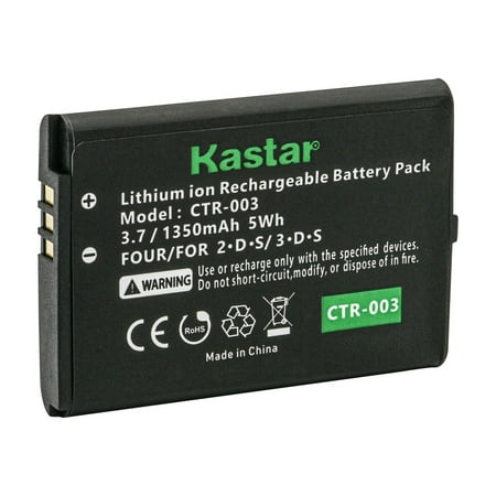 Kastar Battery 1-Pack Replacement for Nintendo 3DS CTR-003 Rechargeable Battery, Nintendo 2DS Game Console, Nintendo 3DS Game Console, Nin 3DS Game Console CTR003