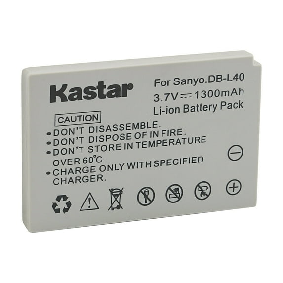 Kastar Battery 1-Pack Replacement for Sanyo DB-L40 DB-L40AU Battery, Sanyo Xacti DMX-HD800 Xacti VPC-HD1 Xacti VPC-HD1A Xacti VPC-HD2 Xacti VPC-HD2A Xacti VPC-HD700 Xacti VPC-HD800 Camera