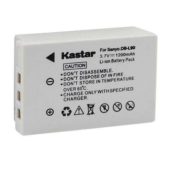 Kastar Battery 1-Pack Replacement for Sanyo DB-L90 DB-L90A DB-L90AU Battery, Sanyo DMX-SH1 DMX-SH11 DMX-SH11K DMX-SH11R VPC-SH1 VPC-SH1BK VPC-SH1EXBK VPC-SH1EXR VPC-SH1GX VPC-SH1R VPC-SH11 Camera