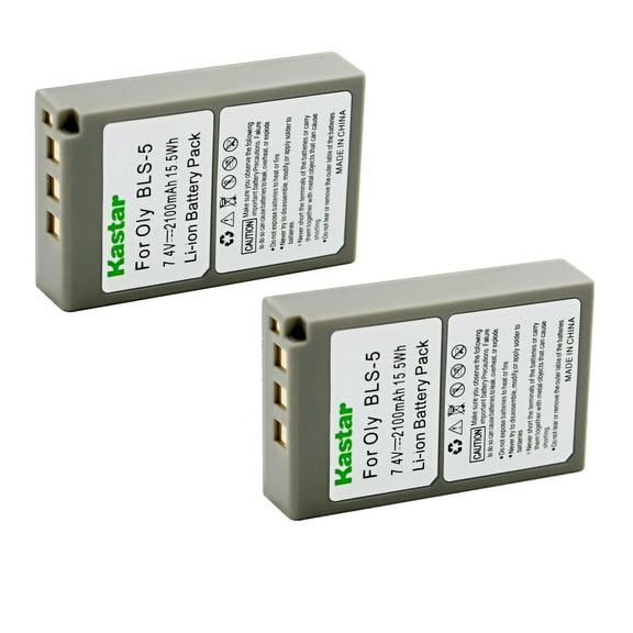 Kastar Battery 2-Pack Replacement for Olympus BLS-5, PS-BLS5 Battery, Olympus E-400, E-410, E-420, E-450, E-600, E-620, E-P1, E-P2, E-P3, E-PL1, E-PL1s, E-PL2, E-PL3, E-PL5, Stylus 1 Camera