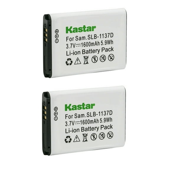Kastar Battery 2-Pack Replacement for Samsung SLB-1137D Battery, Samsung i80, i85, i100, NV11, NV24HD, NV30, NV40, NV100HD, NV103, NV106 HD, Digimax L74 Wide, TL34HD Cameras