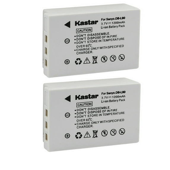 Kastar Battery 2-Pack Replacement for Sanyo DB-L90 DB-L90A DB-L90AU Battery, Sanyo DMX-SH1 DMX-SH11 DMX-SH11K DMX-SH11R VPC-SH1 VPC-SH1BK VPC-SH1EXBK VPC-SH1EXR VPC-SH1GX VPC-SH1R VPC-SH11 Camera