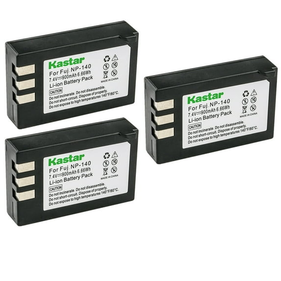 Kastar Battery 3-Pack for Fujifilm NP-140 Fuji NP-140 NP140 FNP140 and Fujifilm FinePix S100FS, Fujifilm FinePix S200EXR, Fujifilm FinePix S205XR Cameras