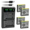 thumbnail image 1 of Kastar Battery 4-Pack and LTD2 USB Charger Compatible with SiOnyx Aurora SX-50 Battery, PRO Night Vision Camera, IR Night Vision Camera, Day/Night Action, Sport Water-Resistant IR Night Vision Camera, 1 of 7
