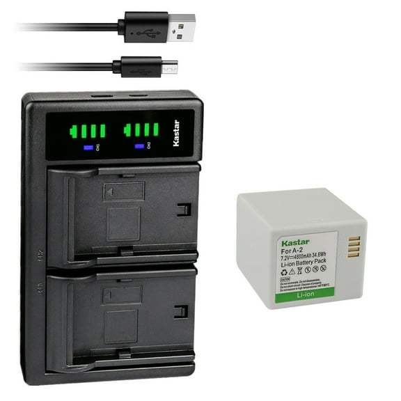 Kastar Battery and LTD2 USB Charger Compatible with Arlo A-2, VMA4400C, VMA4410, VMA4410-10000S, VML4030, VML4430, Arlo Go Wireless Verizon LTE Mobile HD Security Camera Night Vision Weatherproof