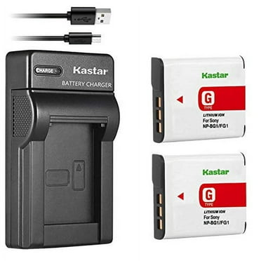Kastar Battery X2 + Slim USB Charger for Sony NP-BG1 NP-FG1 Battery Sony Cybershot DSC-HX5V, DSC-HX9V, DSC-W30, DSC-W35, DSC-W50, DSC-W55, DSC-W70, DSC-W80, DSC-W290, DSC-H10, H20, H50, H55, H70,