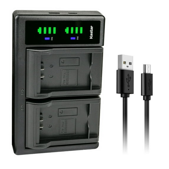Kastar CGA-S002 LTD2 USB Battery Charger Compatible with Panasonic Lumix DMC-FZ5EG-K, Lumix DMC-FZ5EG-S, Lumix DMC-FZ5GK, Lumix DMC-FZ5GN, Lumix DMC-FZ5K, Lumix DMC-FZ5PP Camera