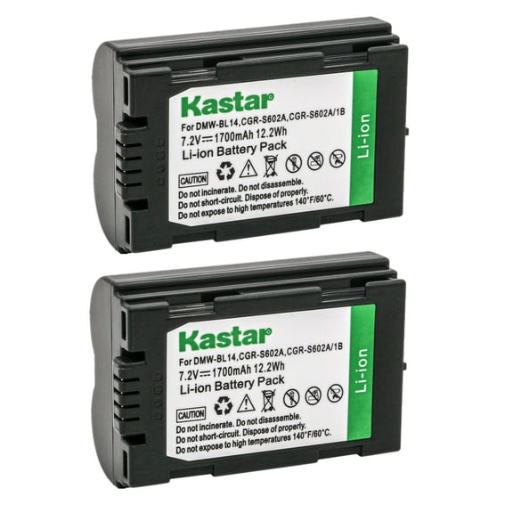 Kastar CGR-S602A Battery 2-Pack Replacement for Panasonic Lumix DMC-LC5, Lumix DMC-LC5A-K, Lumix DMC-LC5A-S, Lumix DMC-LC5B, Lumix DMC-LC5K, Lumix DMC-LC5S Camera