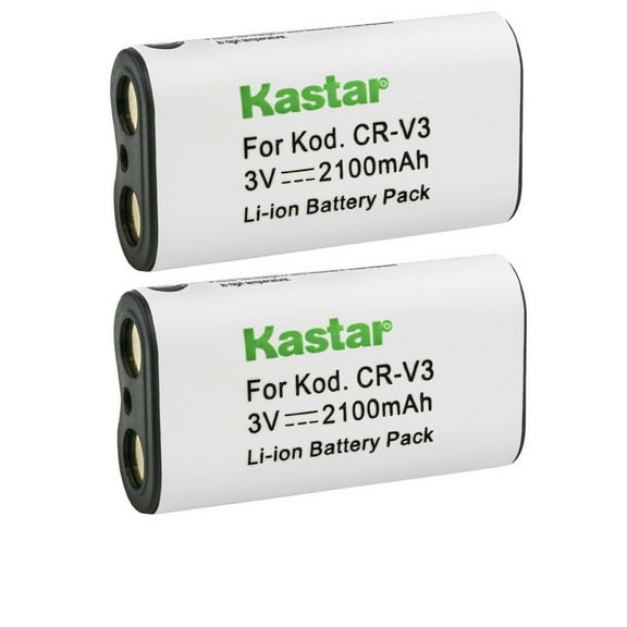 Kastar CR-V3 Battery 2-Pack Replacement for Pentax Optio 540, Optio S30, Optio S40, Optio S60, K100D Digital SLR, K110D Digital SLR Camera, Ricoh Caplio RR330 Camera, Nikon CoolPix 2100 Camera