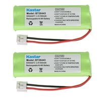Kastar Cordless Battery (2 Pack), Ni-MH 2.4V 800mAh, Replacement for BT-18443 BT-28443 89-1337-00-00 VTech LS-6115 LS-6117 LS-6125 LS6126 LS6225 Wireless Home Handset Telephone