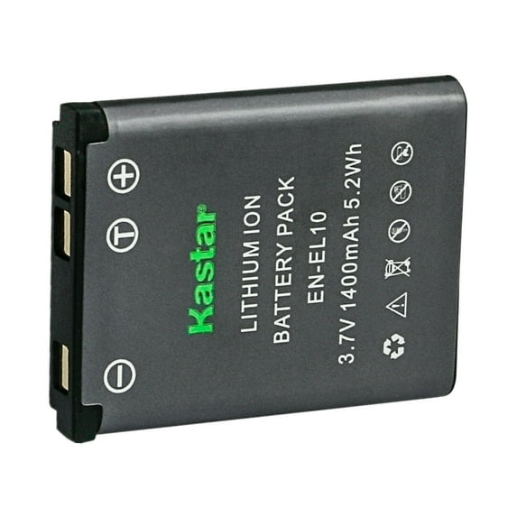 Kastar EN-EL10 Battery Replacement for Nikon Coolpix Camera Accessory