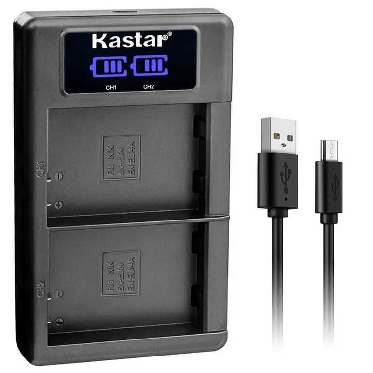Kastar EN-EL14 LKD2 USB Battery Charger Compatible with Nikon DF