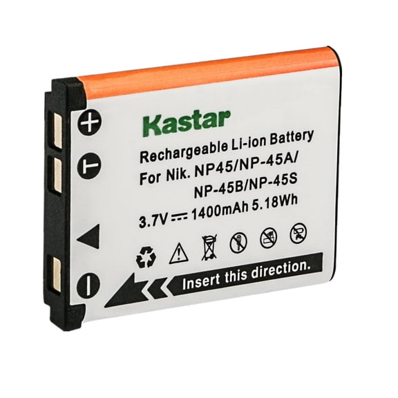 Kastar FNP-45 Battery 1-Pack Replacement for Minolta NP-45 Battery, Minolta MN5Z 20MP 5X, MN12Z 20MP 12X, MN22Z 20MP 22X, MN24Z 33 MP, MN30WP 21 MP / 1080P HD Waterproof Digital Camera