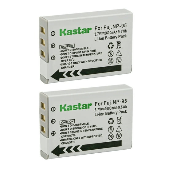 Kastar FNP-95 Battery 2-Pack Replacement for Fujifilm FinePix X-S1, Fujifilm XF10, FinePix F30, FinePix F31FD, FinePix REAL 3D W1, FinePix X30, FinePix X70 Camera