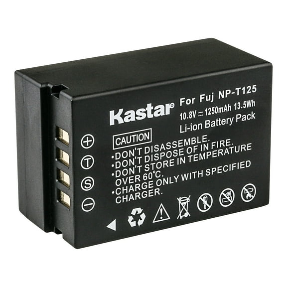 Kastar FNP-T125 Battery 1-Pack Replacement for Fujifilm NP-T125 NPT125 Battery, BC-T125 Charger, Fujifilm GFX 50S GFX50S GFX 50R GFX50R GFX 100 GFX100 Camera, Fujifilm VG-GFX1 Grip