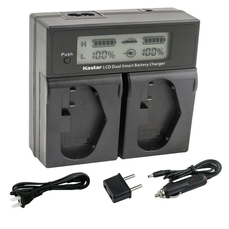 Kastar Fully Decode LP-E19 Battery LCD Dual Fast Charger