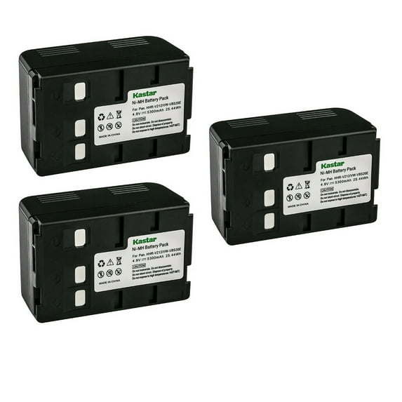 Kastar HHR-V212 / VW-VBS20E Battery 3-Pack Compatible with Panasonic NV-RX7A NV-RX9 NV-RXTEN NV-S10 NV-S100BNV-S200 NV-S58 NV-S65 NV-S65E NV-S70 NV-S77 NV-S77A NV-S85 NV-S850 NV-S850EN Camera
