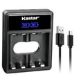 thumbnail image 1 of Kastar KAA2HR LCD Dual USB Battery Charger Replacement for Sony D-220, D-223, D-321, D-4215P, Discman ESP, D-421SP Panasonic Palmcam PV-DC1000, Palmcam PV-DC1080, PV-DC1580 Digital Camera, 1 of 5