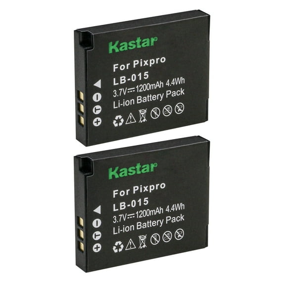 Kastar LB015 Battery 2-Pack Replacement for Kokad LB-015 Rechargeable Lithium-ion Battery and Kokad PIXPRO WPZ2 Digital Camera