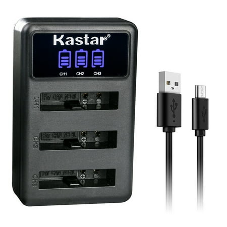 Kastar LCD Triple USB Battery Charger Compatible with Canon IXY Digital 40, IXY Digital 45, IXY Digital 50, IXY Digital 55, IXY Digital 60, IXY Digital 70, IXY Digital 80, IXY Digital 90