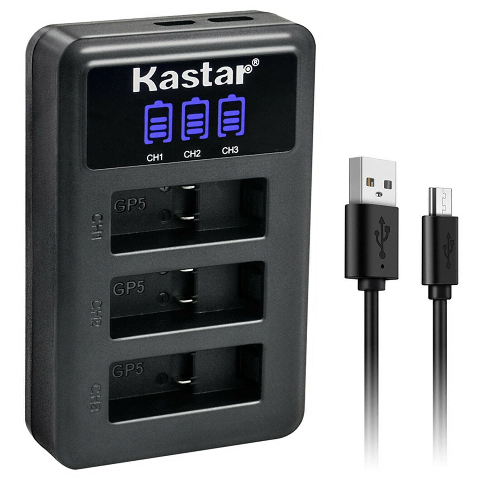 Chargeur Triple Batterie Pour GoPro Max - Compatible SPCC1B, ACBAT-001 | Ports Micro USB Et USB-C, Indicateurs LED - 6