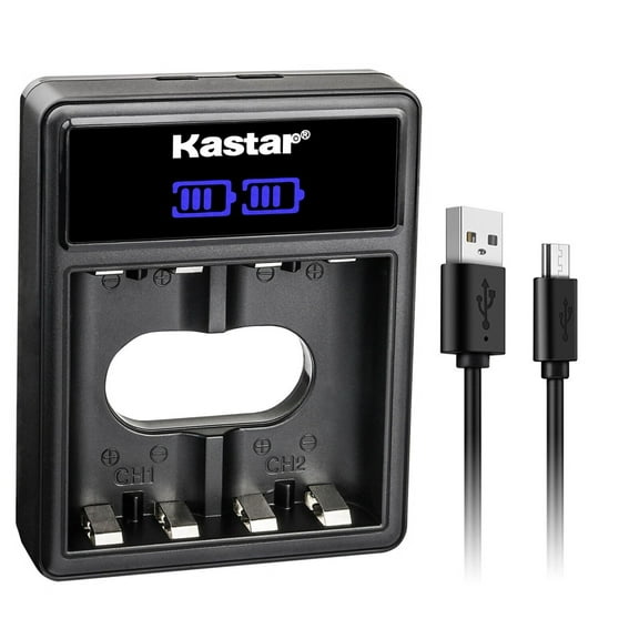 Kastar LED2 USB Battery Charger Compatible with Logitech 190264-0000, L-LC3 H-AA, L-LC3H-AA Battery, Logitech LX 700 LX700 Cordless Desktop Mouse, URC-LX700, M-BAK89B, RNH-006-1.8, 967418-0403