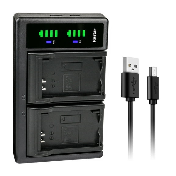 Kastar LTD2 USB Battery Charger Replacement for Canon LP-E12 LPE12 Battery, Canon LC-E12 LC-E12E Charger, Canon EOS 100D, EOS M, EOS M2, EOS M10, EOS M50, EOS M50 Mark II Cameras