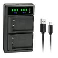 thumbnail image 1 of Kastar LTD2 USB Battery Charger Replacement for Casio NP-30 NP-30DBA BC-20, Panasonic CGA-S301 CGA-S302A VW-VBA10 VW-VBA20 VW-VBA21 CA-PD8D, Pentax D-L12 D-Li2 D-Li7 D-BC2, 1 of 4