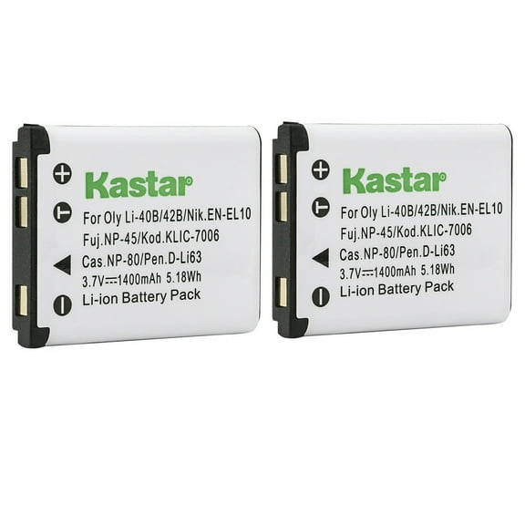 Kastar Li-42B Battery 2-Pack Replacement for GE E1045W, E1055W, E1255W, E1276W, E1410SW, E1450W, E1480W, E1486TW, E1680W, G3WP, G5WP, J1050, J1250, J1455, J1456W, Q1455 Camera